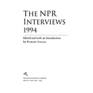  The Npr Interviews 1994 Books