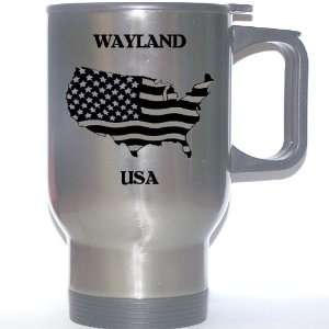  US Flag   Wayland, Massachusetts (MA) Stainless Steel Mug 