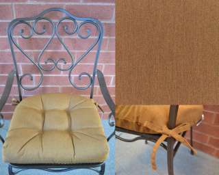   SUNBRELLA Canvas Teak 19.5 Outdoor Patio U shaped Chair Seat Cushion