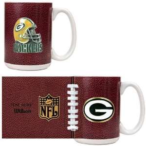  Green Bay Packers NFL 2pc GameBall Coffee Mug Set 