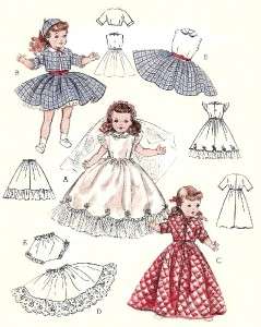 VINTAGE 19 TONI, MISS CURITY DOLL CLOTHES PATTERN 6759  