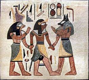 Egyptian Scene Mosaic Tile Stone Art Wall Mural  