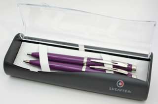 SHEAFFER 100 Ballpoint Pen & Pencil Set GLOSSY PLUM  