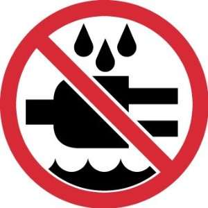 Label, Graphic For Do Not Expose To Water, 2In Dia, Adhesive Vinyl 