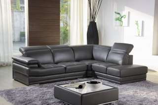 605 Modern Genuine Italian Leather Sectional Sofa Couch  