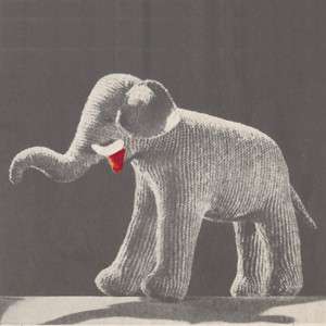 Vintage Crochet Pattern ~ Stuffed Eddie the Elephant  
