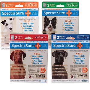 Spectra Sure + IGR for Dogs 23 44 lbs 3pk 745801011427  