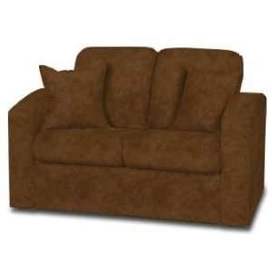  Fairview Cocoa faux suede Bay Loveseat