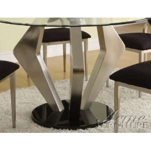  Turner Round Glass Dining Table by Acme