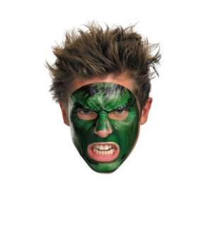 Incredible Hulk Face Tattoo Costume  