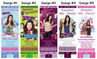 iCarly ~ Birthday Party Ticket Invitations, Supplies, and Favors 