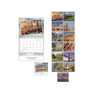  Destinations   Stapled monthly 2010 appointment wall calendar 