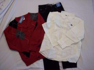   Gymboree Christmas Holiday sweater shirt & adjustable black jeans ~ 7