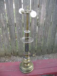 Nice Vintage STIFFEL Brass Decorative Table Lamp 2 Bulb  