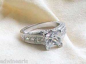 Princess Cut Cz Engagement Wedding Ring  