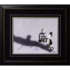  Sidney Crosby Signed 16X20 Deluxe Frame   Overhead Shadow 