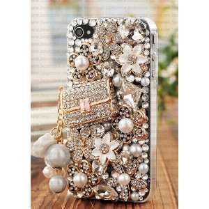  3D bling Iphone 4 4s crystal diamond iphone 4 back cover cases,come 