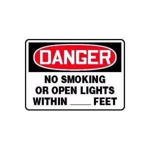   OR OPEN LIGHT WITHIN ___ FEET 10 x 14 Adhesive Dura Vinyl Sign