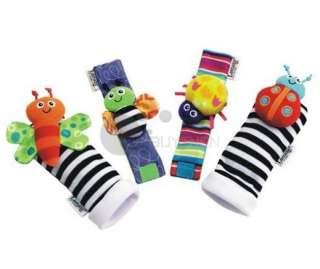 High contract Wrist Socks Rattles hands Foot finder baby plush soft 