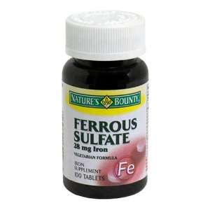   Ferrous Sulfate, 28 mg Iron, 100 Tablets