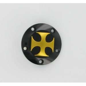 NYC Choppers Points Cover   Maltese Cross   Black with Gold Cross NYC 