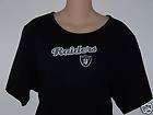 Oakland Raiders T Shirt Ladies Size XL NFL Football Black Logo tee New