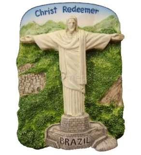 Magnet Fridge 3D Am01 BRAZIL CHRIST REDEEMER Resin New  