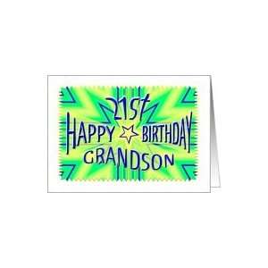    Grandson 21st Birthday Starburst Spectacular Card Toys & Games