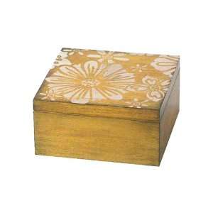  Home Décor Ochre Floral Box By Sterling