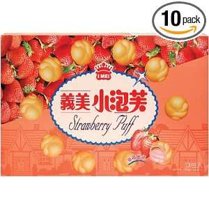 Mei Strawberry Puffs, 6.03 Ounce Boxes (Pack of 5)  