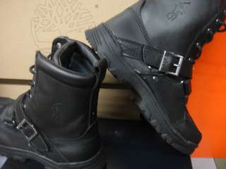 Polo Ralph Lauren Tavin Black Boots Boys GS 5.5  