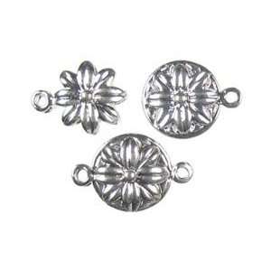 Cousin Beyond Beautiful Magnetic Clasp Findings 15mm Flower Silver 2 
