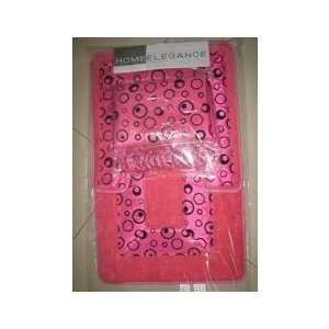 COSMO HOT PINK JACQUARD FABRIC SHOWER CURTAIN, FABRIC 