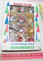 12 VINTAGE CHRISTMAS GLASS ORNAMENT IN BOX  