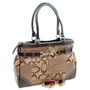  Signature Jacquard Belted Tote Handbag Designer Inspired 