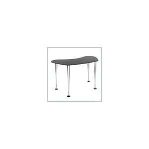  Eurostyle Veronica Writing Desk in Black and Chrome 