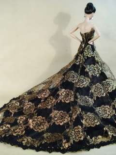 Candi Silkstone Barbie Fashion Royalty Black Dress Gown  