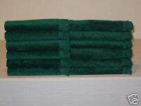 Lot of 12 Fingertip Hunter Green Towels  
