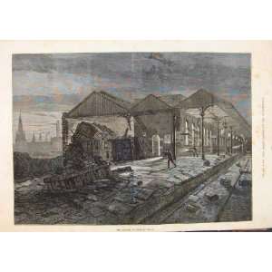  Railway Accident Wigan Train Station Old Print 1873