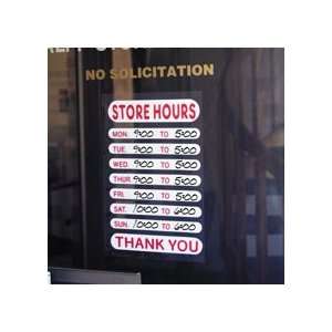  Static Cling Store Hours Sign