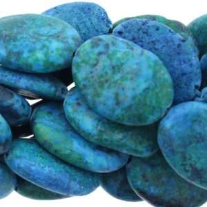Chinese Azurite  Oval Plain   20mm Height, 15mm Width, 5mm Thickness 