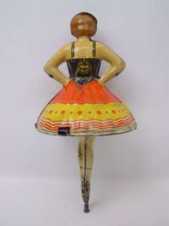 Vintage Marx Ballerina Spinning Top Tin Toy WORKS  