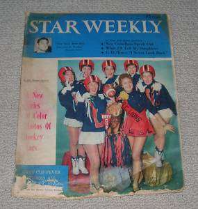 1958 Star Weekly CFL Grey Cup Cover Canadian Football  