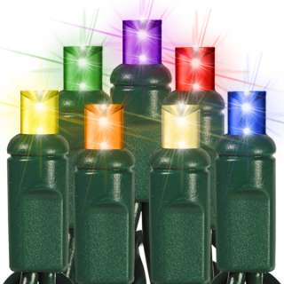 SHL (50) Bulbs   LED   Multi Color Frost Wide Angle Mini Lights 