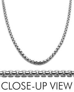 Sterling Silver ROUND BOX chain necklace 3.5mm 300  
