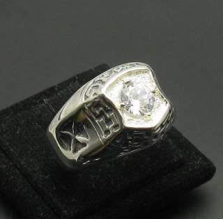 STERLING SILVER RING SOLID 925 CZ MEN NEW SIZE 8   13  