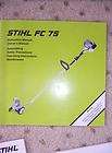 2001 Stihl Power Edger Instruction Manual FC 75 Tool E