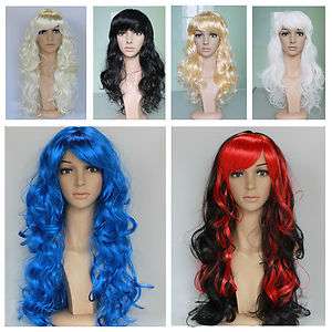   Long Wavy Curly Sexy Woman Full Wig Wigs Synthetic Hair Cosplay Party