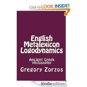 English Metalexicon Logodynamics Ancient Greek philosophy Volume II 