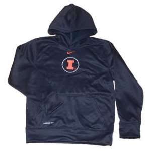 Youth Illinois Fighting Illini Navy Performance Pullover Hooded 